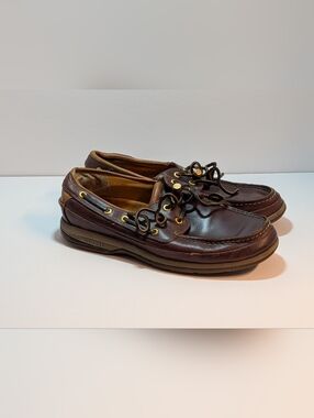 Sperry Gold Cup Boat Shoes Men’s Size 9M Brown Full Grain Leather 18K Gold